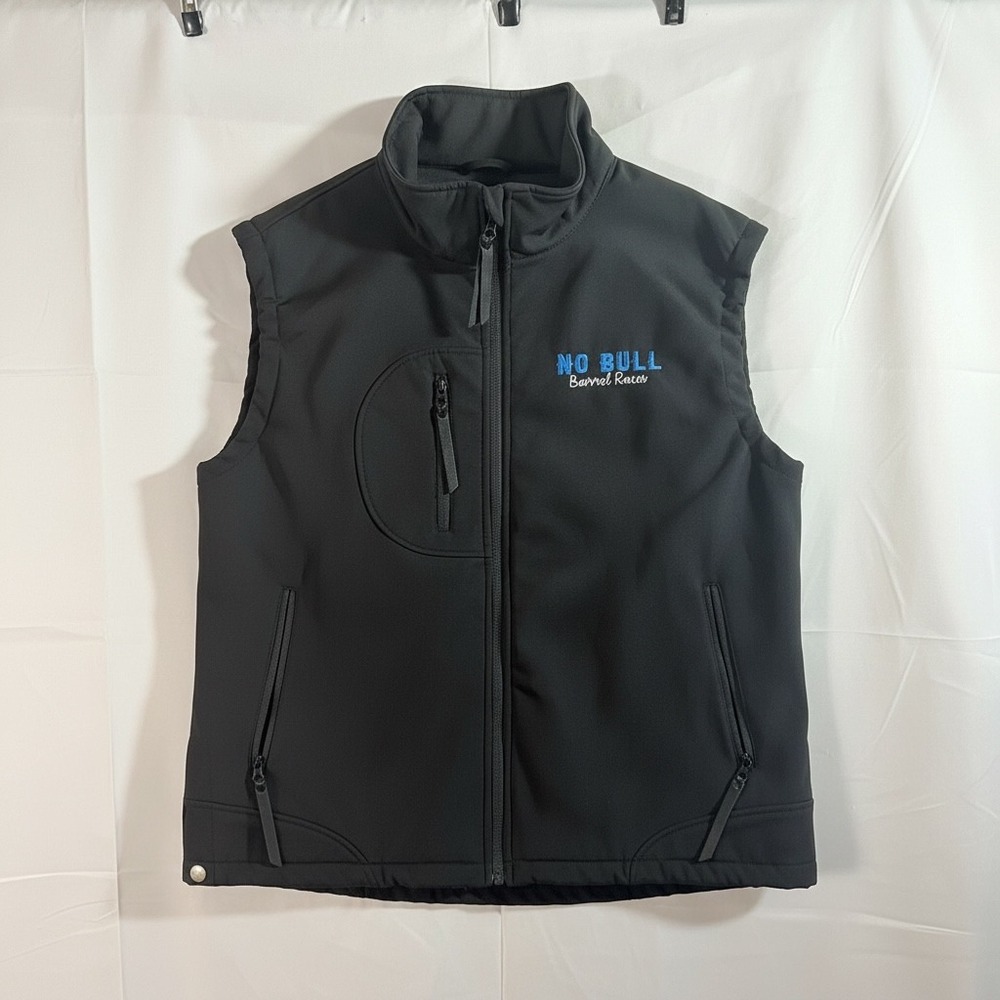 Carroll Original Wear Vest Mens XL Black Excellent 2018 No Bull Barrel Races Zip